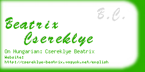 beatrix csereklye business card